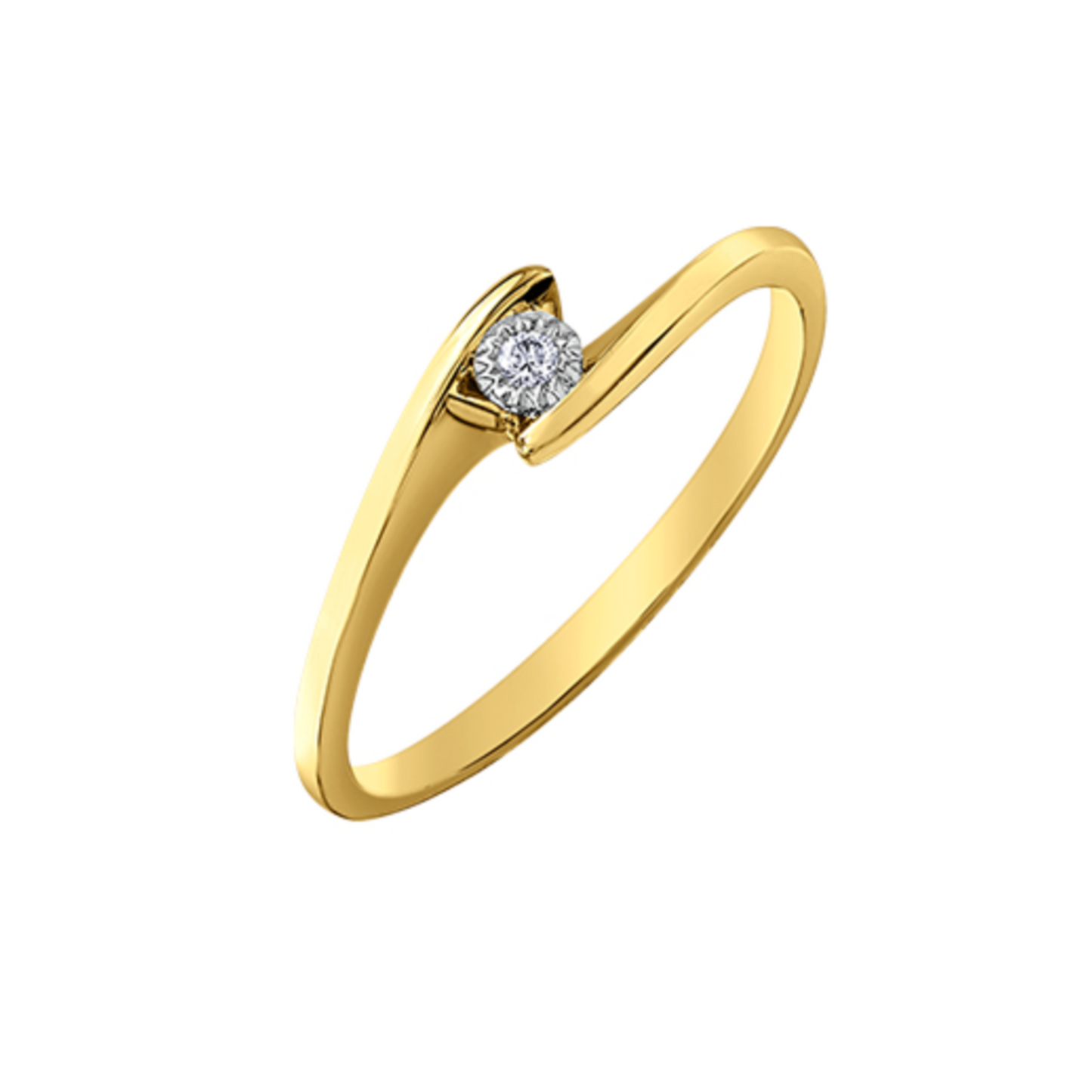 Bague Solitaire Diamant Illusion