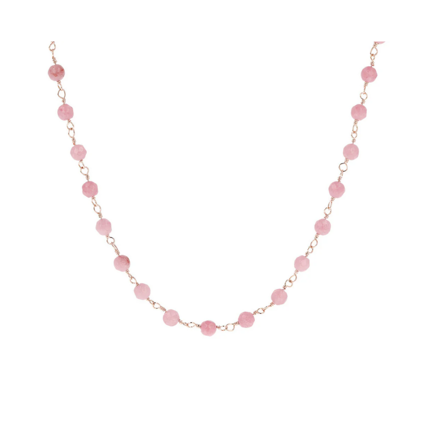 Collier Quartz Rose Bronzallure