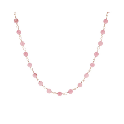 Collier Quartz Rose Bronzallure