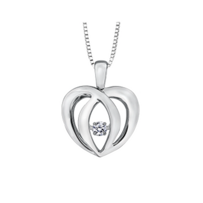 Collier Coeur Diamant Pulse