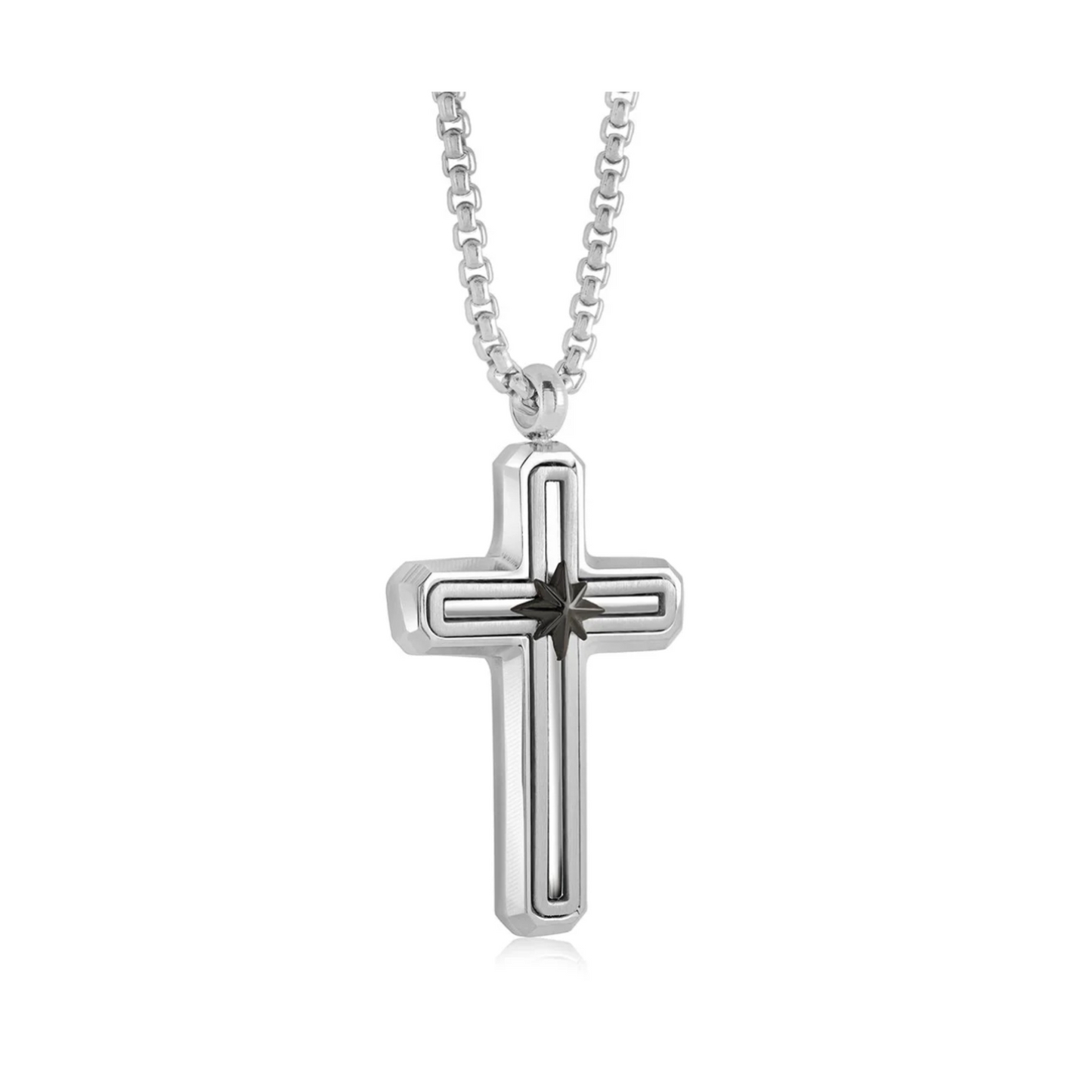 Collier Croix Acier Inoxydable