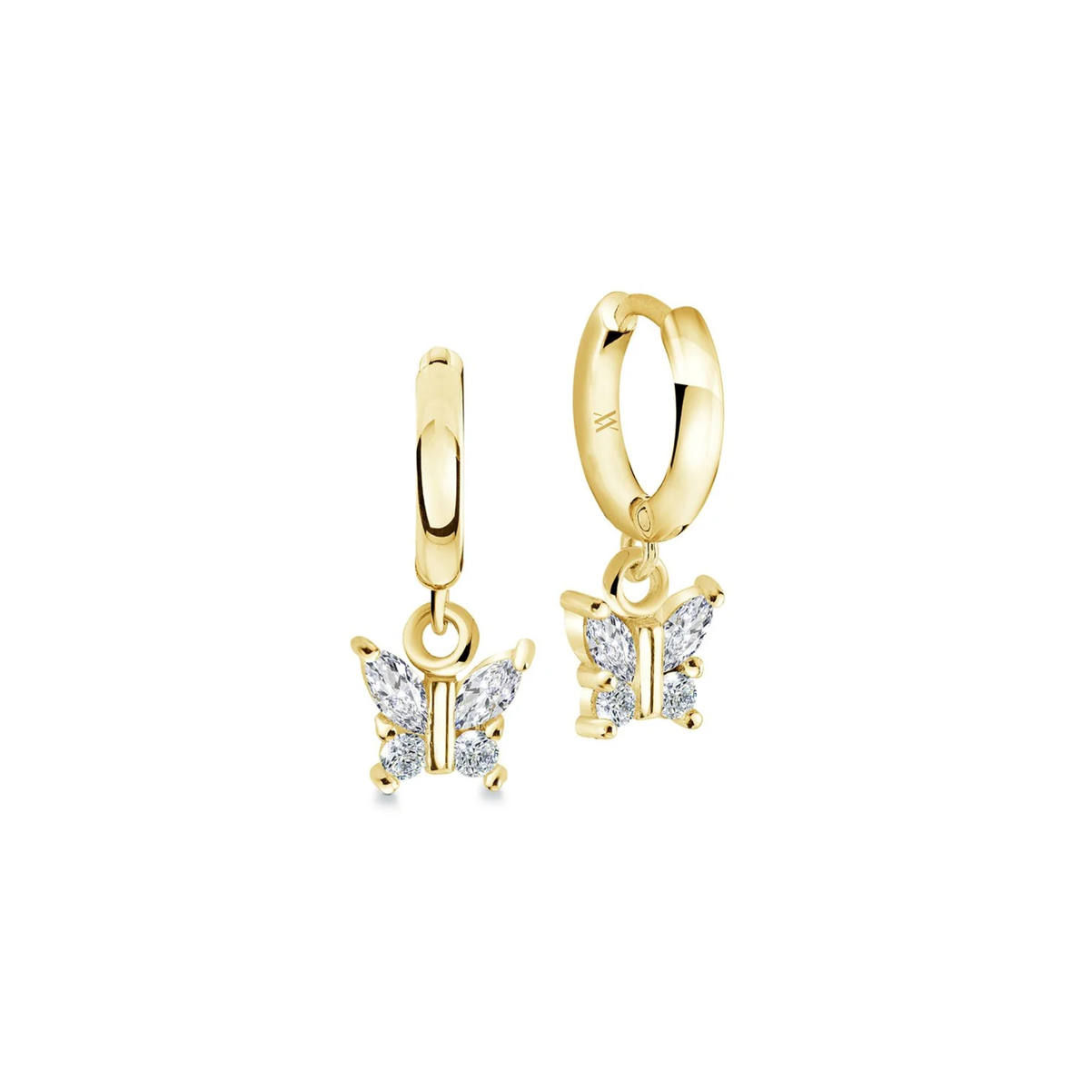 Boucles Huggies Papillons Acier Veloria Mini