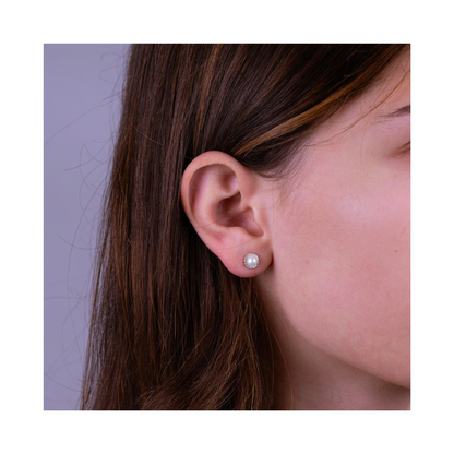Boucles Diamants et Perle