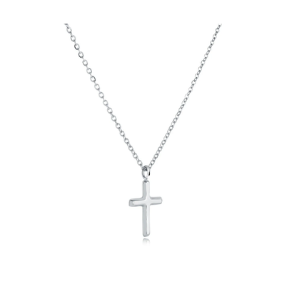 Collier Croix Acier Veloria Mini