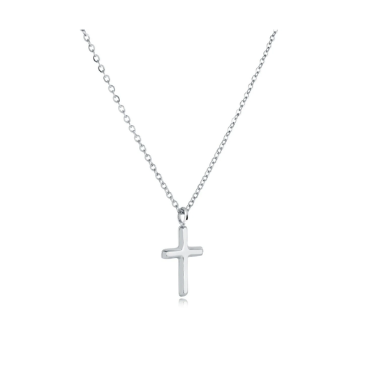 Collier Croix Acier Veloria Mini