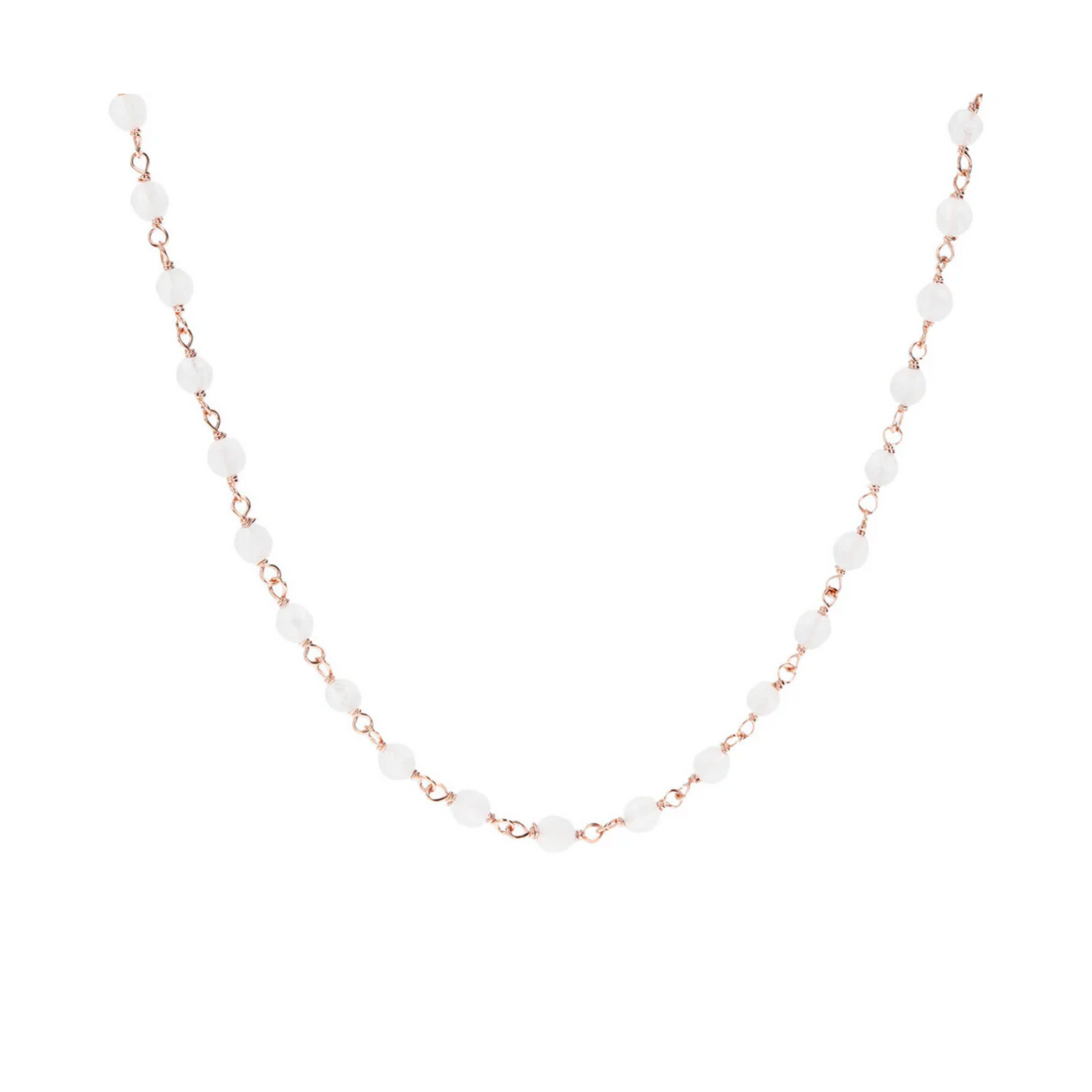 Collier Quartzite Blanc Bronzallure