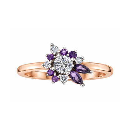Bague à saphirs roses
