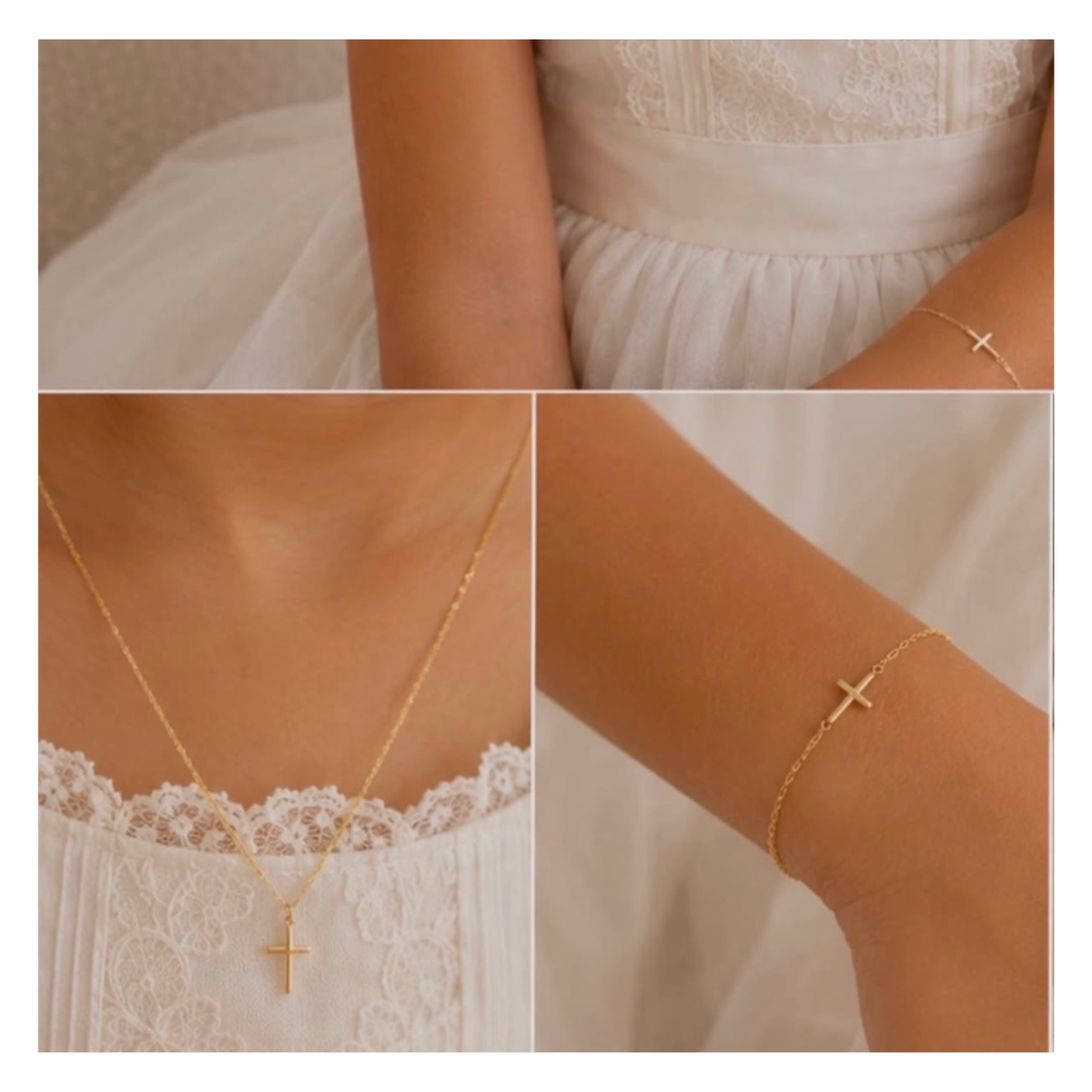 Collier Croix Acier Veloria Mini