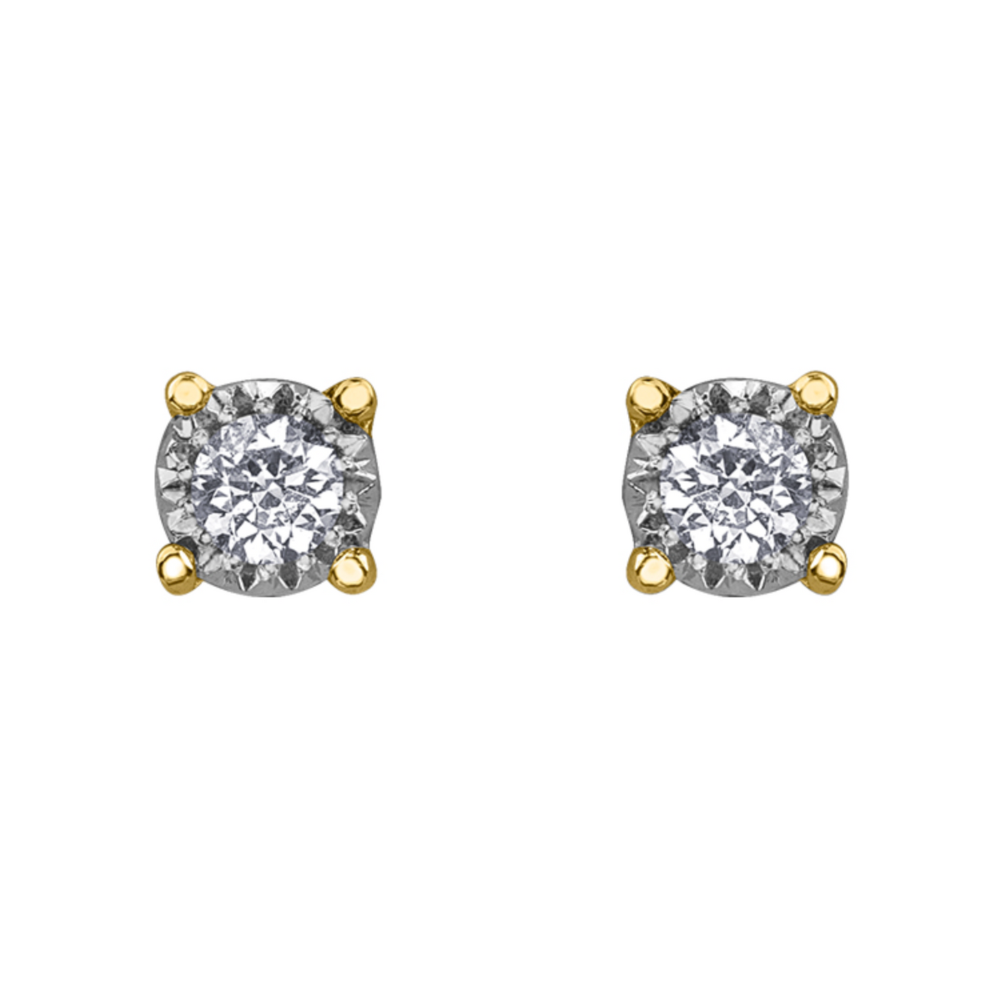 Boucles Solitaire Diamant Illusion