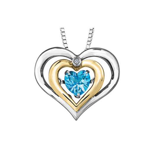 Pendentif Coeur Topaze Pulse