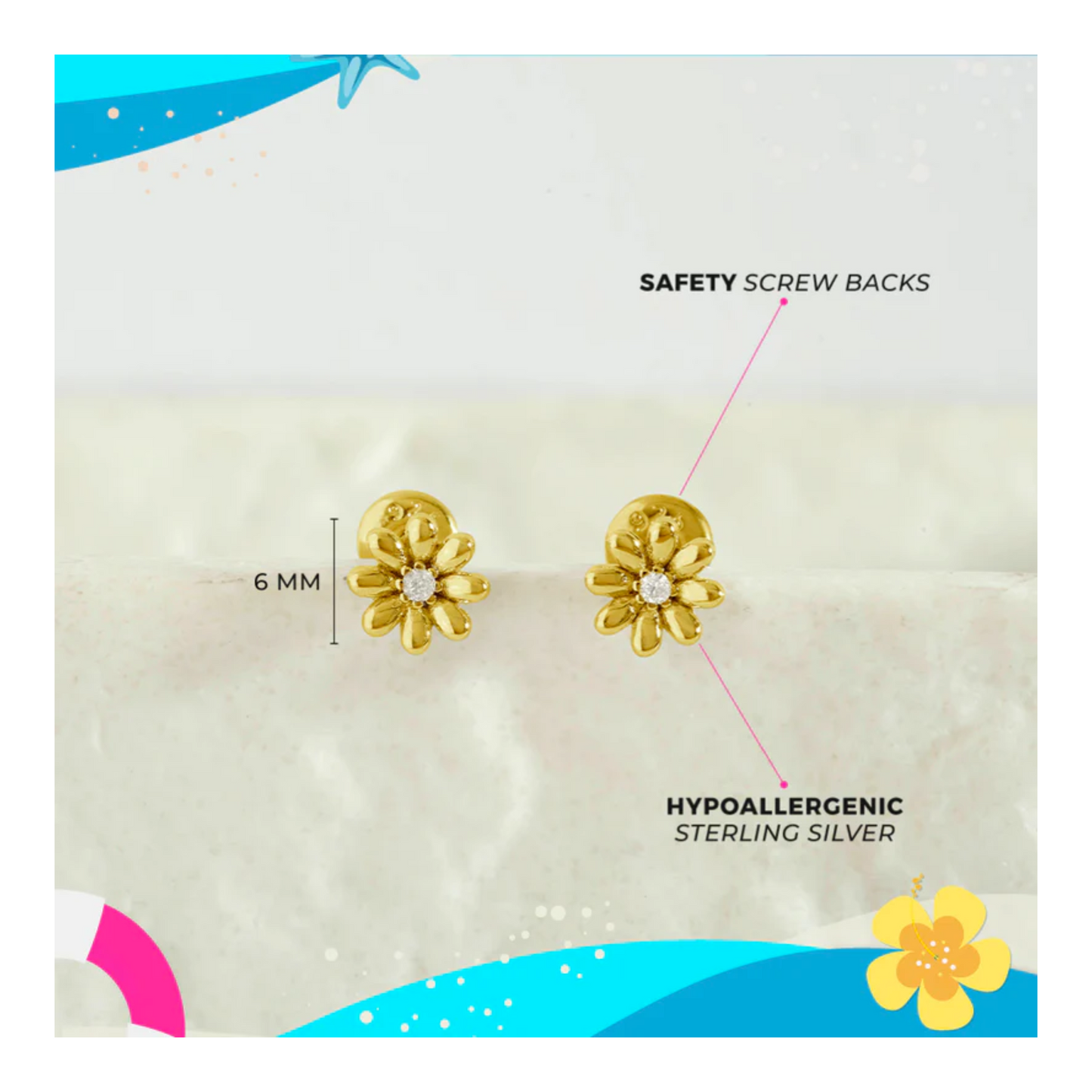 Boucles Fleurs Enfants