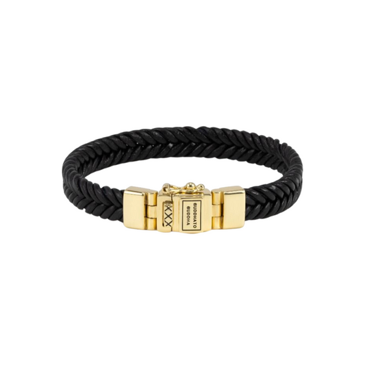 Bracelet Cuir Barbara Black Vermeil 138 BL