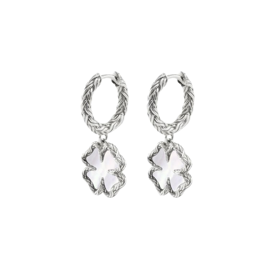 Boucles Katja Clover Nacre de Perle