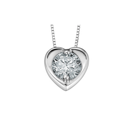 Pendentif Coeur Diamant Canadien