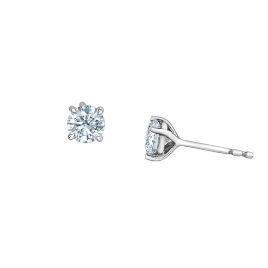 Boucles Diamants Laboratoire Solitaire 1 carat