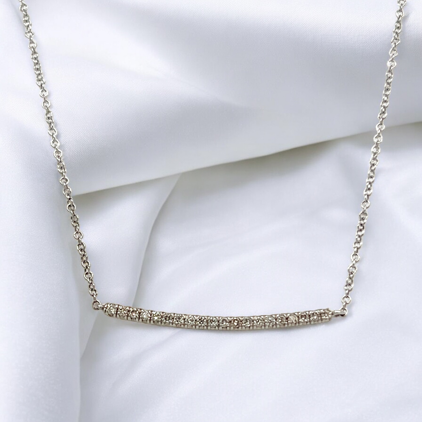 Collier Barre Diamants