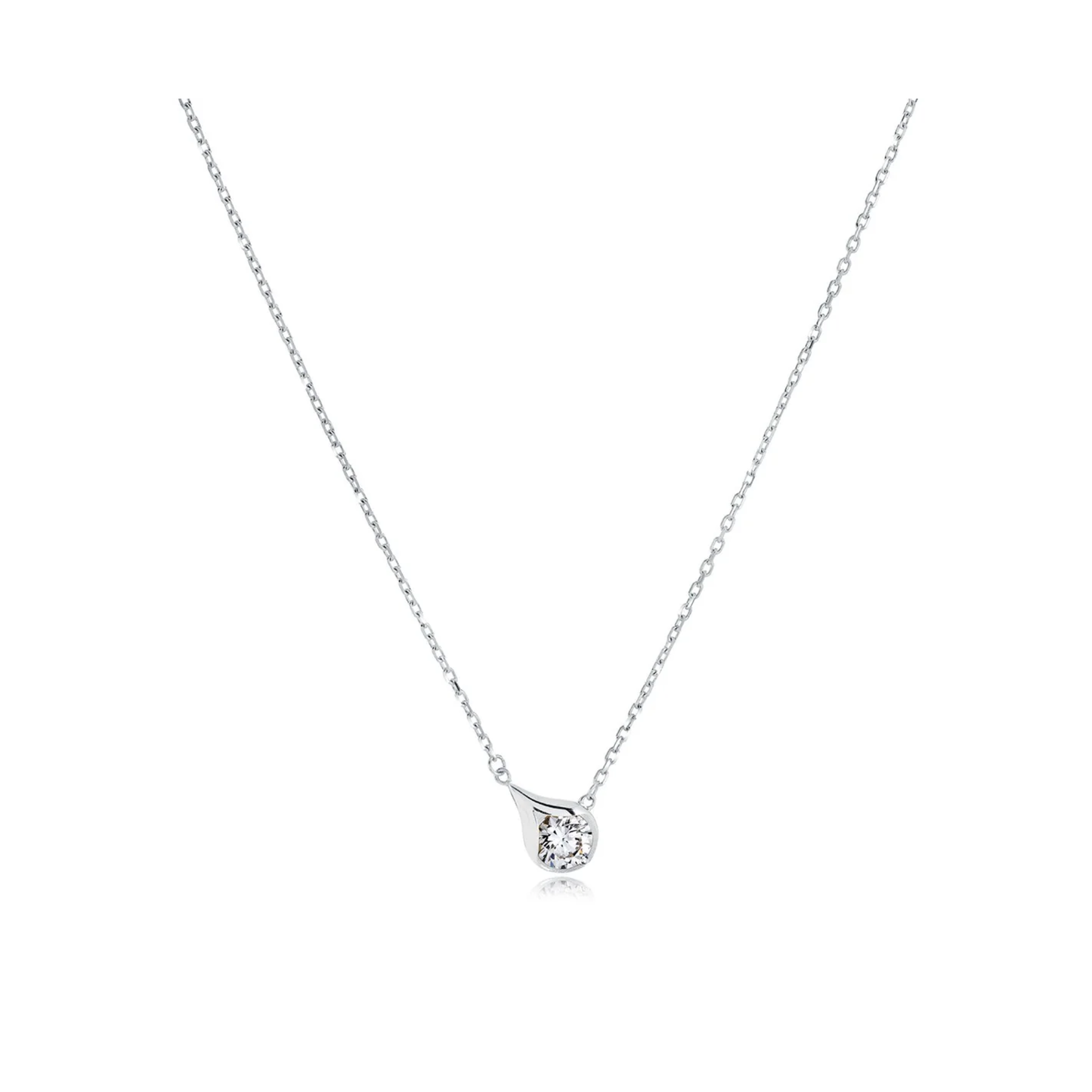 Collier Poire Acier Inoxydable
