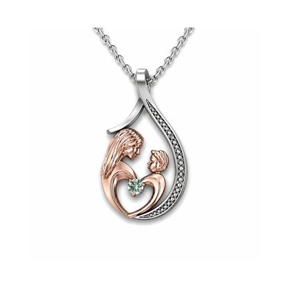 Pendentif Mère et Enfant Or et Argent