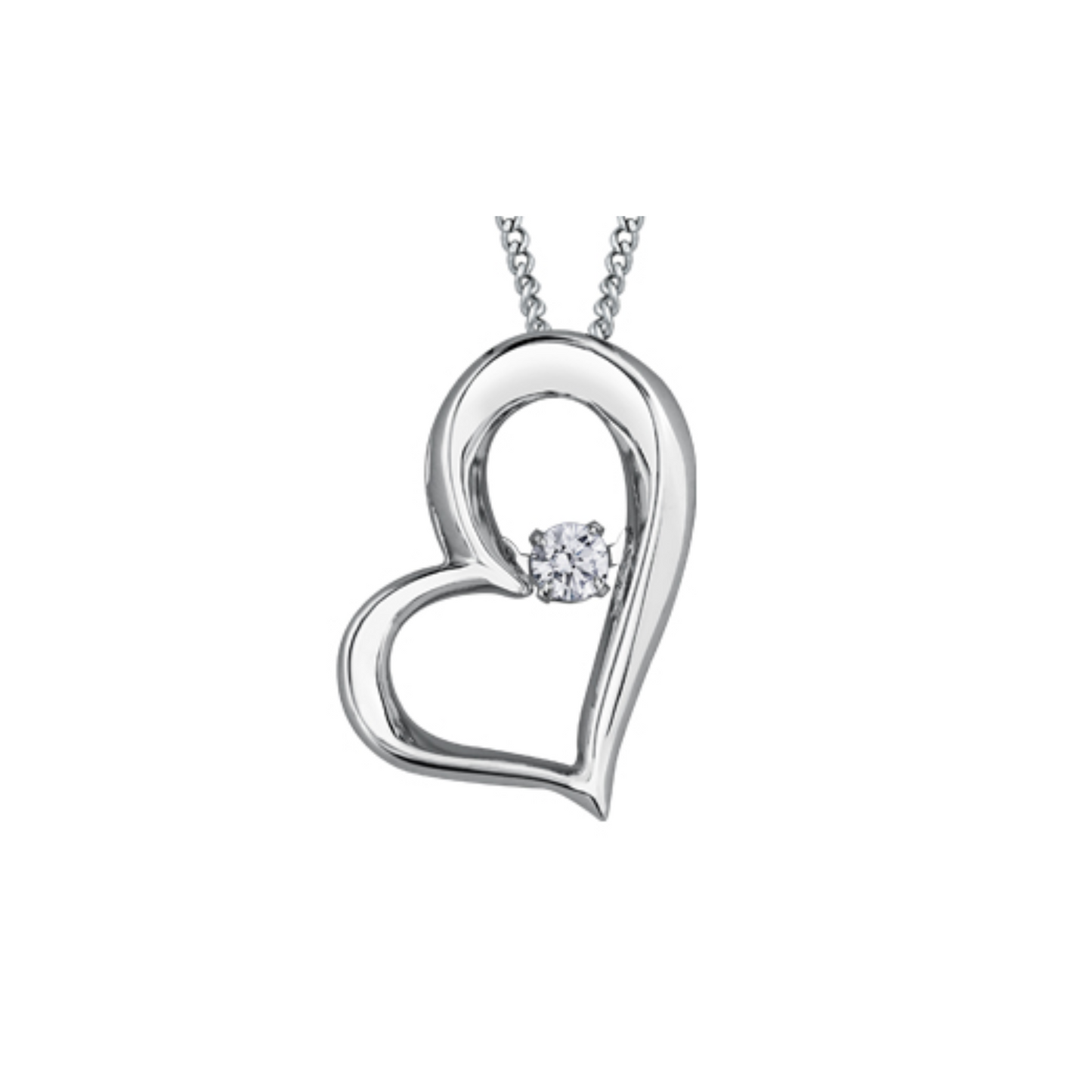 Pendentif Diamants Coeur Pulse