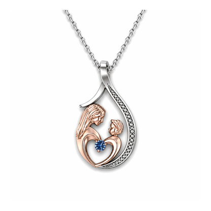 Pendentif Mère et Enfant Or et Argent