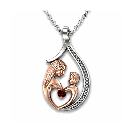 Pendentif Mère et Enfant Or et Argent