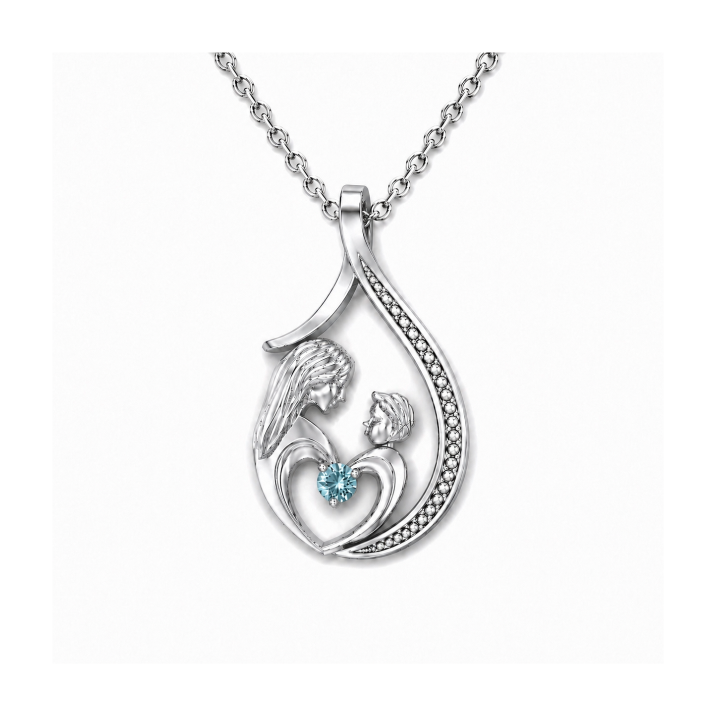 Pendentif Mère et Enfant en Argent