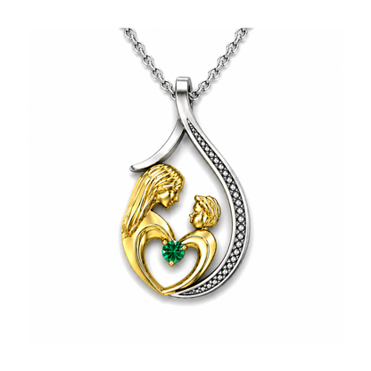 Pendentif Mère et Enfant Or et Argent