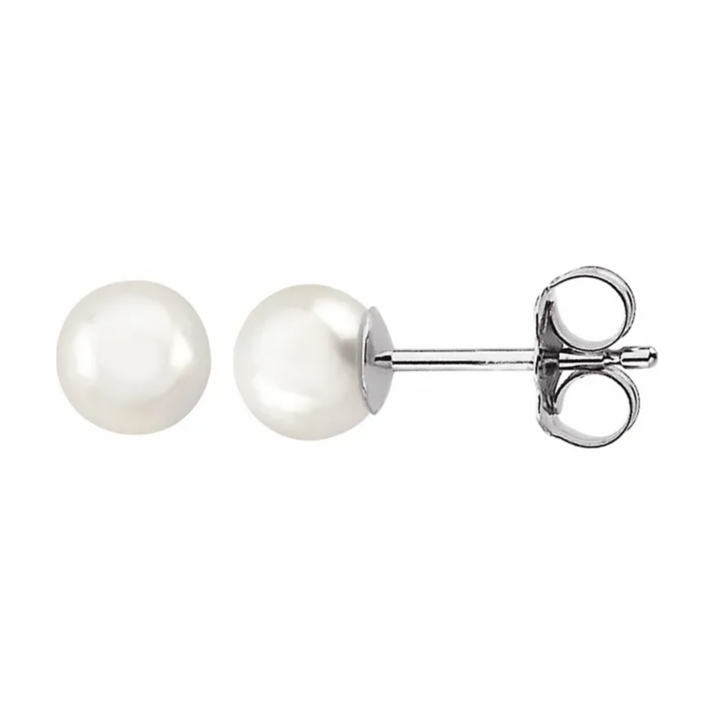 Boucles Perles Akoya Solitaire