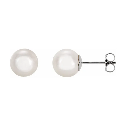 Boucles Perles Akoya Solitaire