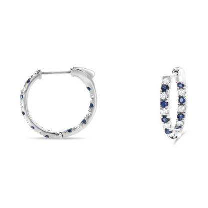 Boucles Huggies Diamants & Saphirs