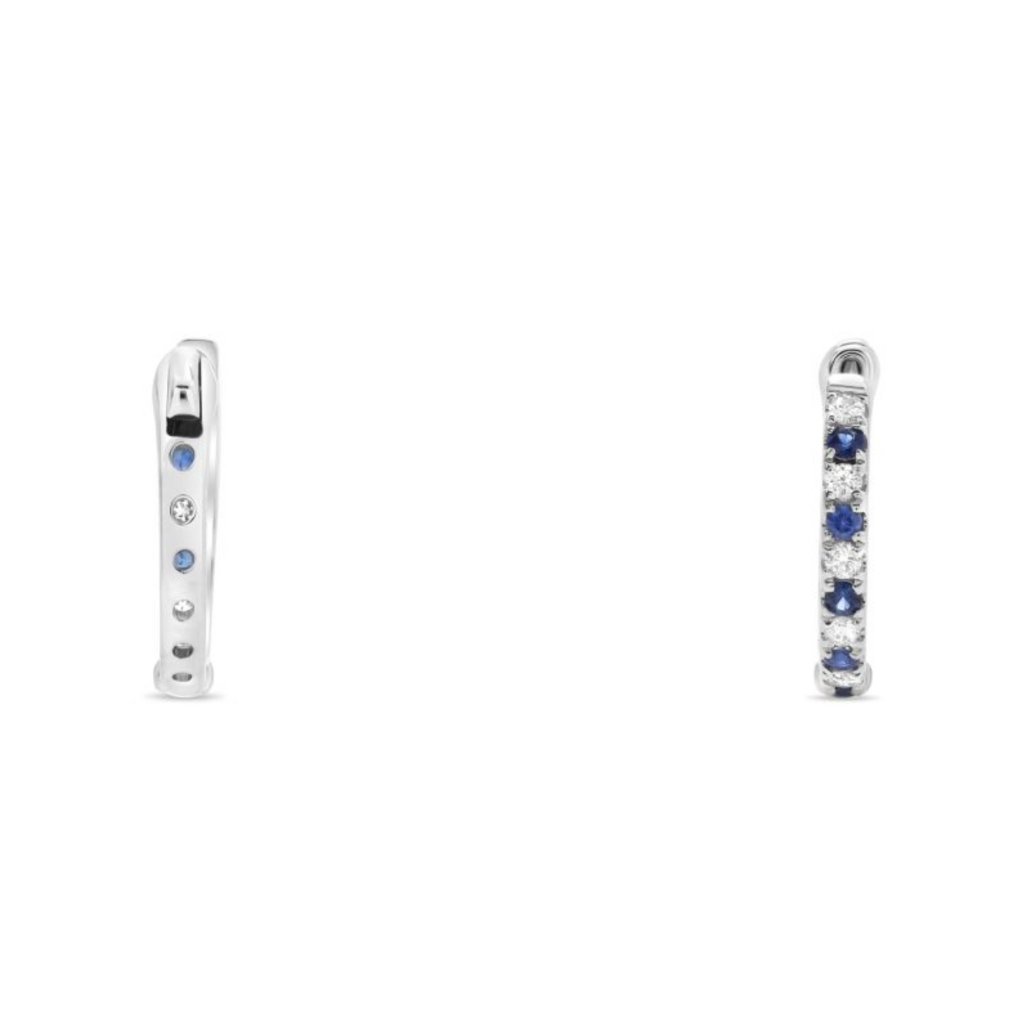 Boucles Huggies Diamants & Saphirs