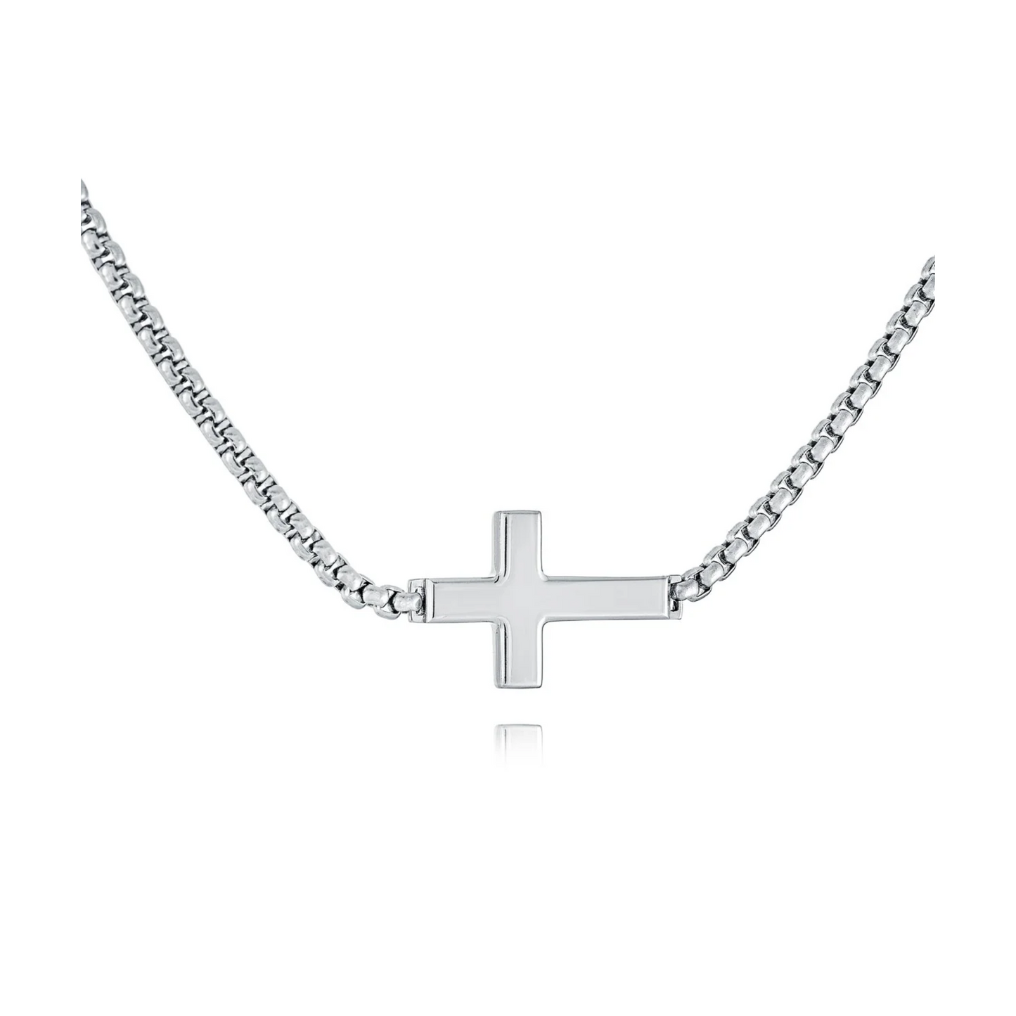 Collier Croix Acier