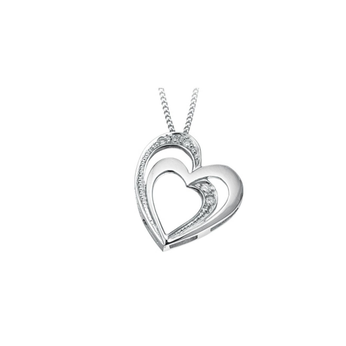 Collier Diamant Coeur