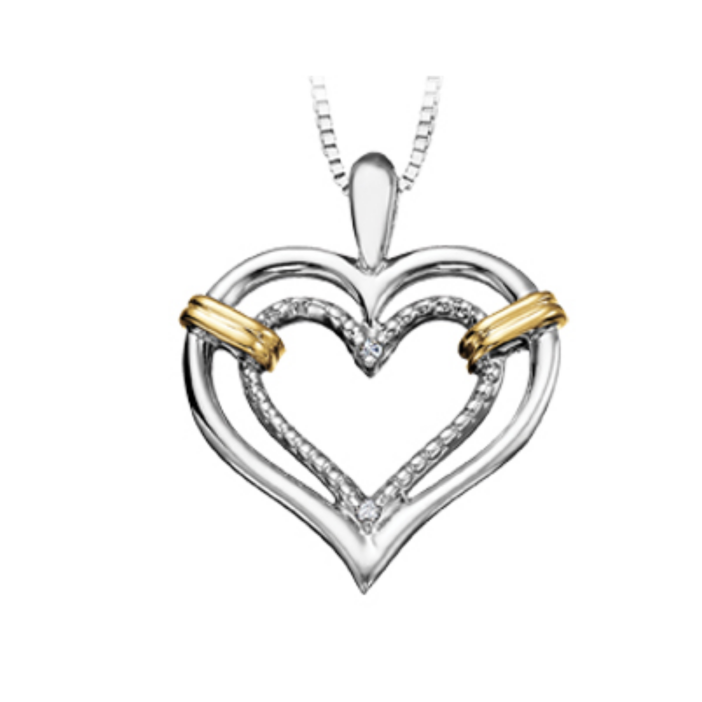 Pendentif Coeur Diamants