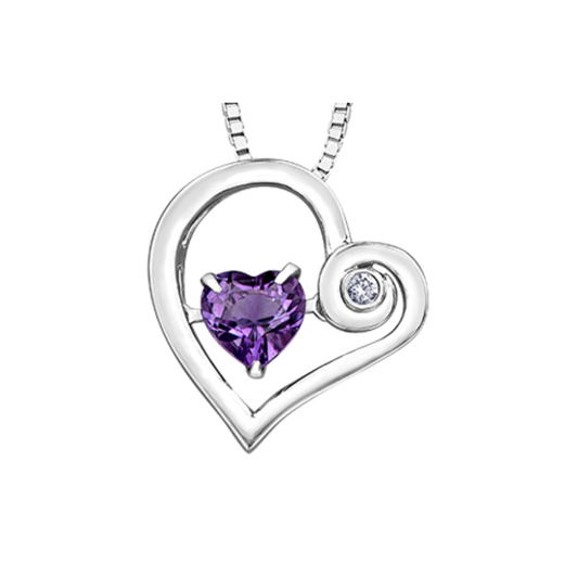 Pendentif Coeur Améthyste