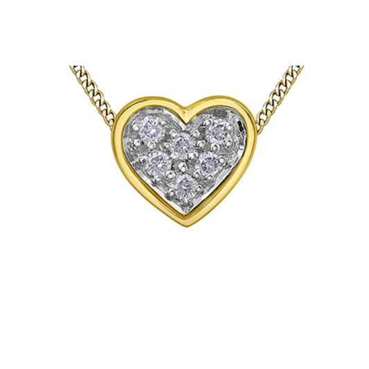 Pendentif Coeur Diamants